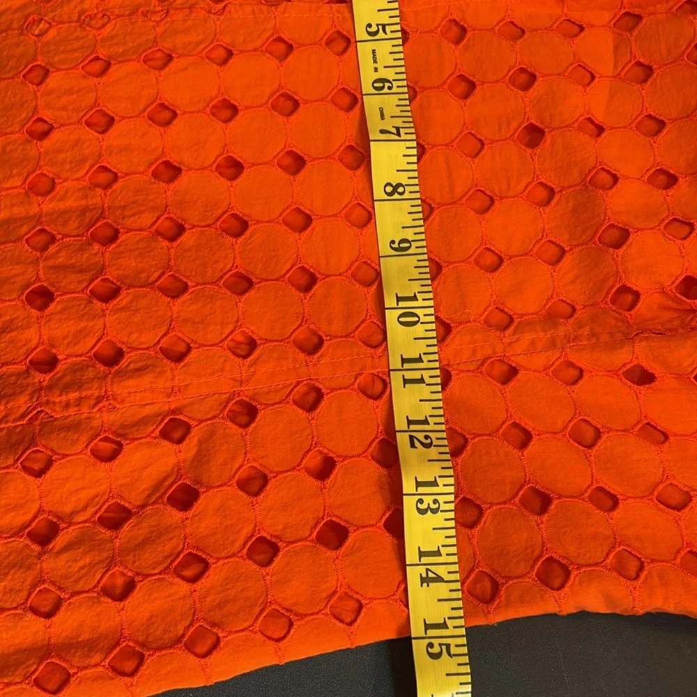 Nine West Orange Eyelet Dress, Sleeveless, Size 4 - Picture 10 of 14